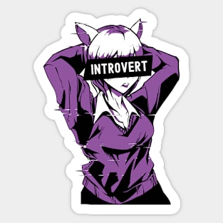 Introvert Anime Girl Sticker